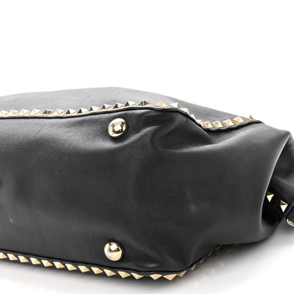 Valentino Garavani Vitello Medium Rockstud Tote Black 9 of 9