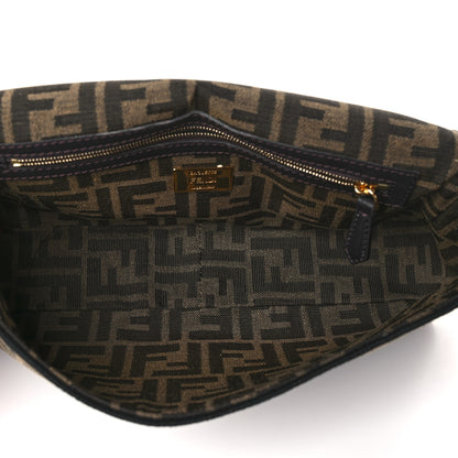 Fendi Fabric Jacquard FF 1974 Medium Baguette Tobacco Moro Black 5 of 9