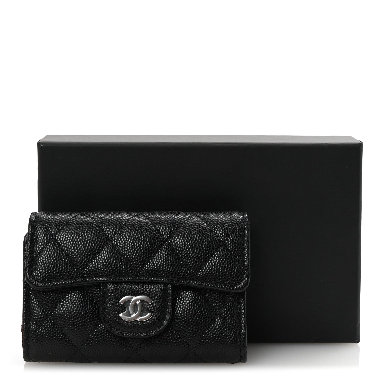 Chanel Caviar Quilted Classic 4 Key Holder Wallet Black 9 of 9