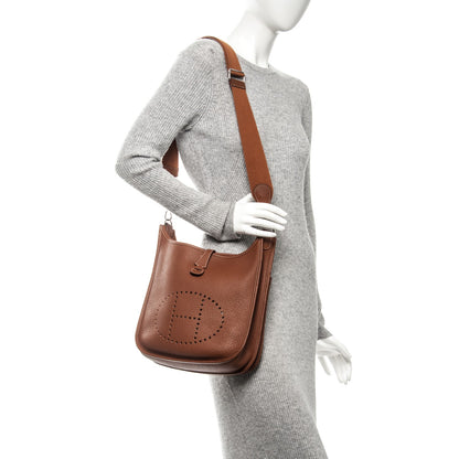Hermes Taurillon Clemence Evelyne III PM Gold 2 of 8