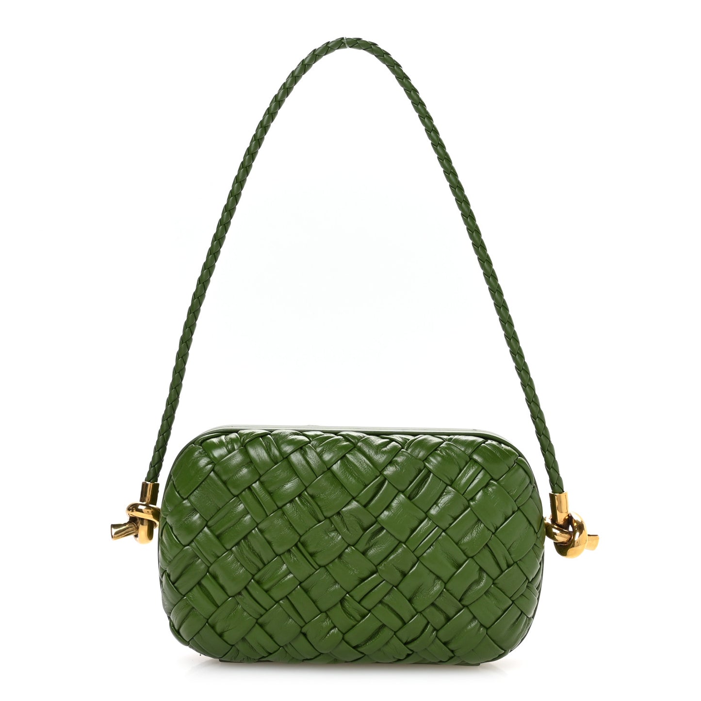 Calfskin Intrecciato Knot On Strap Avocado