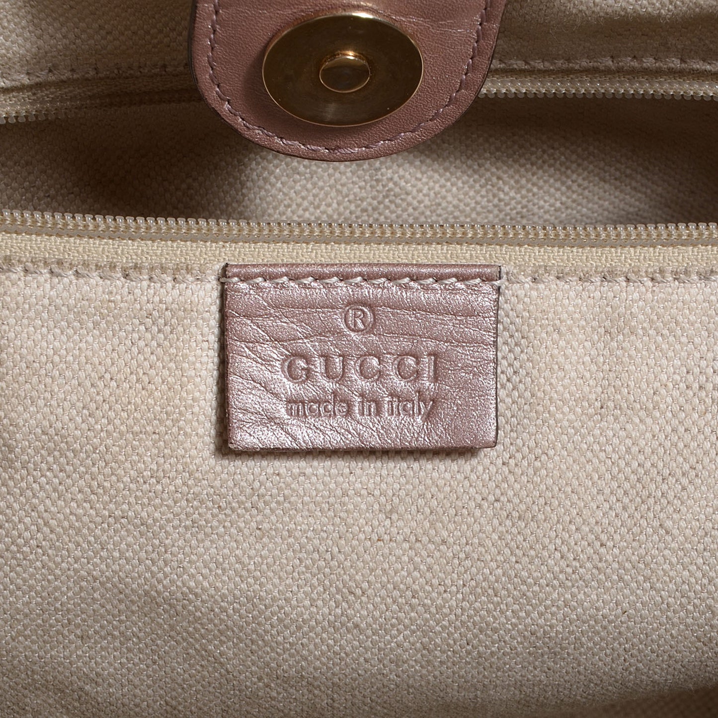 Metallic Microguccissima Medium Sukey Tote Dark Cipria