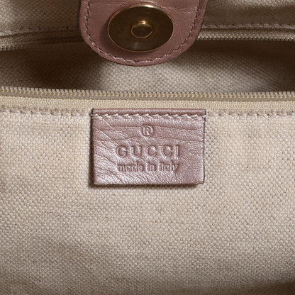 Gucci Metallic Microguccissima Medium Sukey Tote Dark Cipria 6 of 7