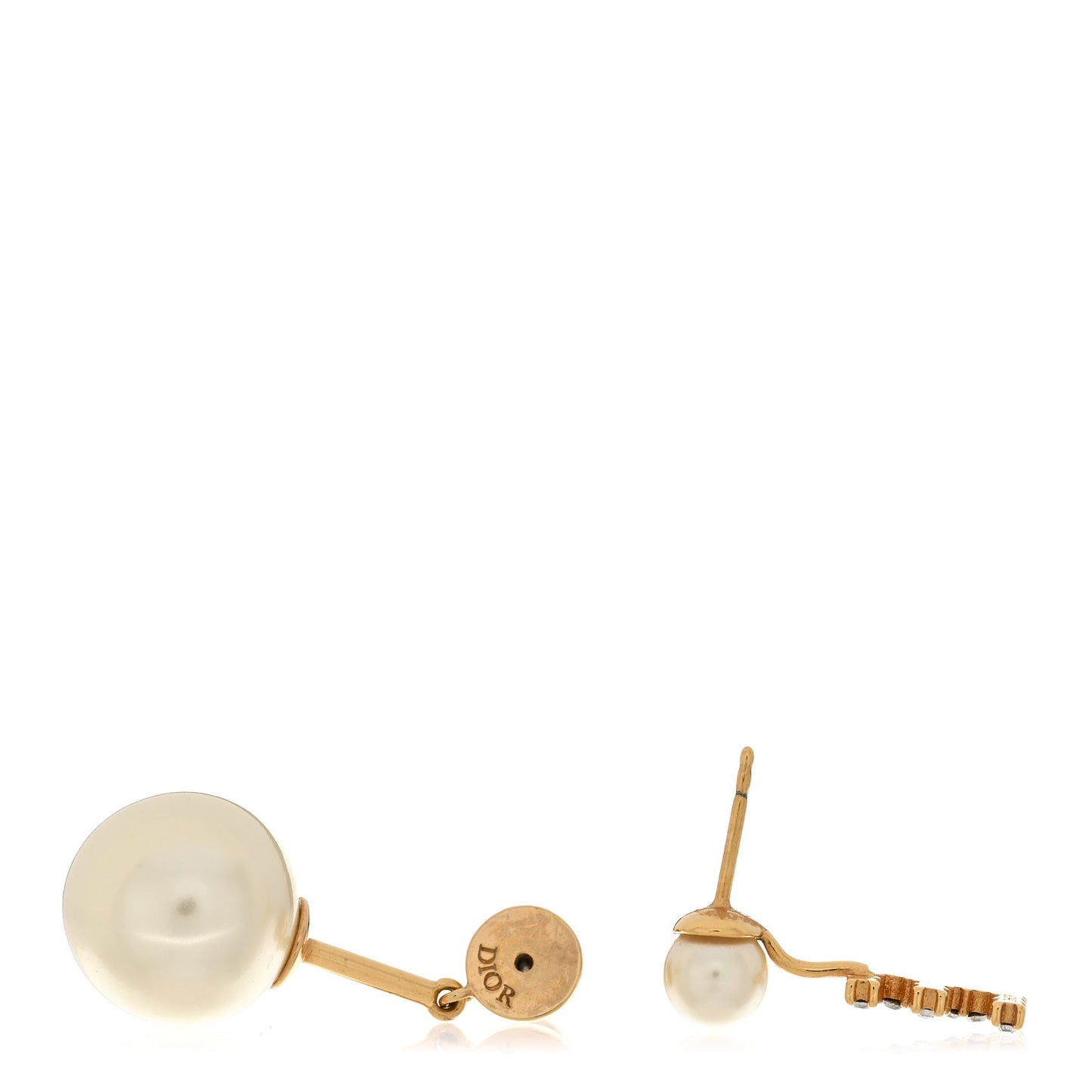 Crystal Pearl My ABCDior E Tribale Earring Gold