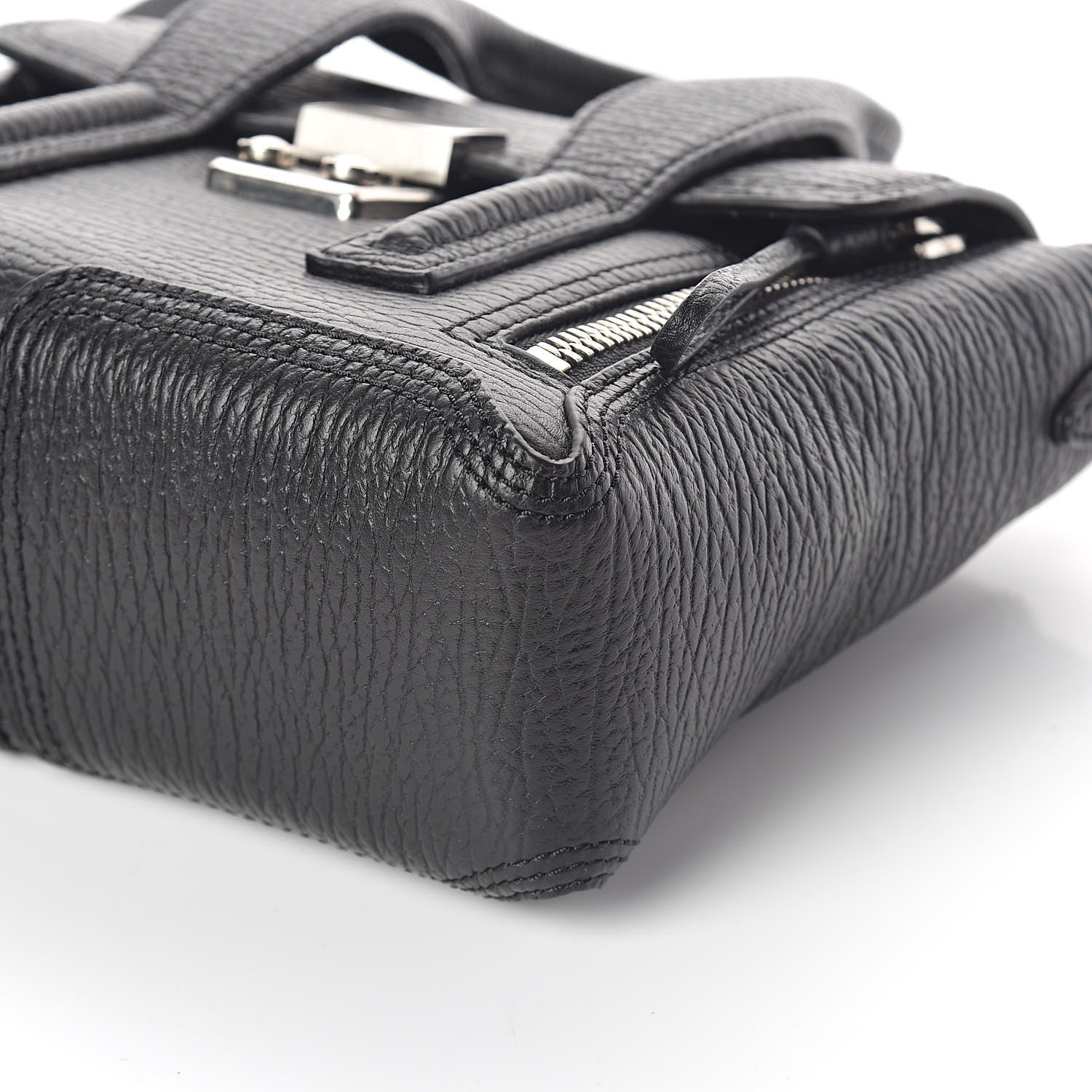 3.1 Phillip Lim 3.1 Textured Calfskin Mini Pashli Satchel Black 8 of 8