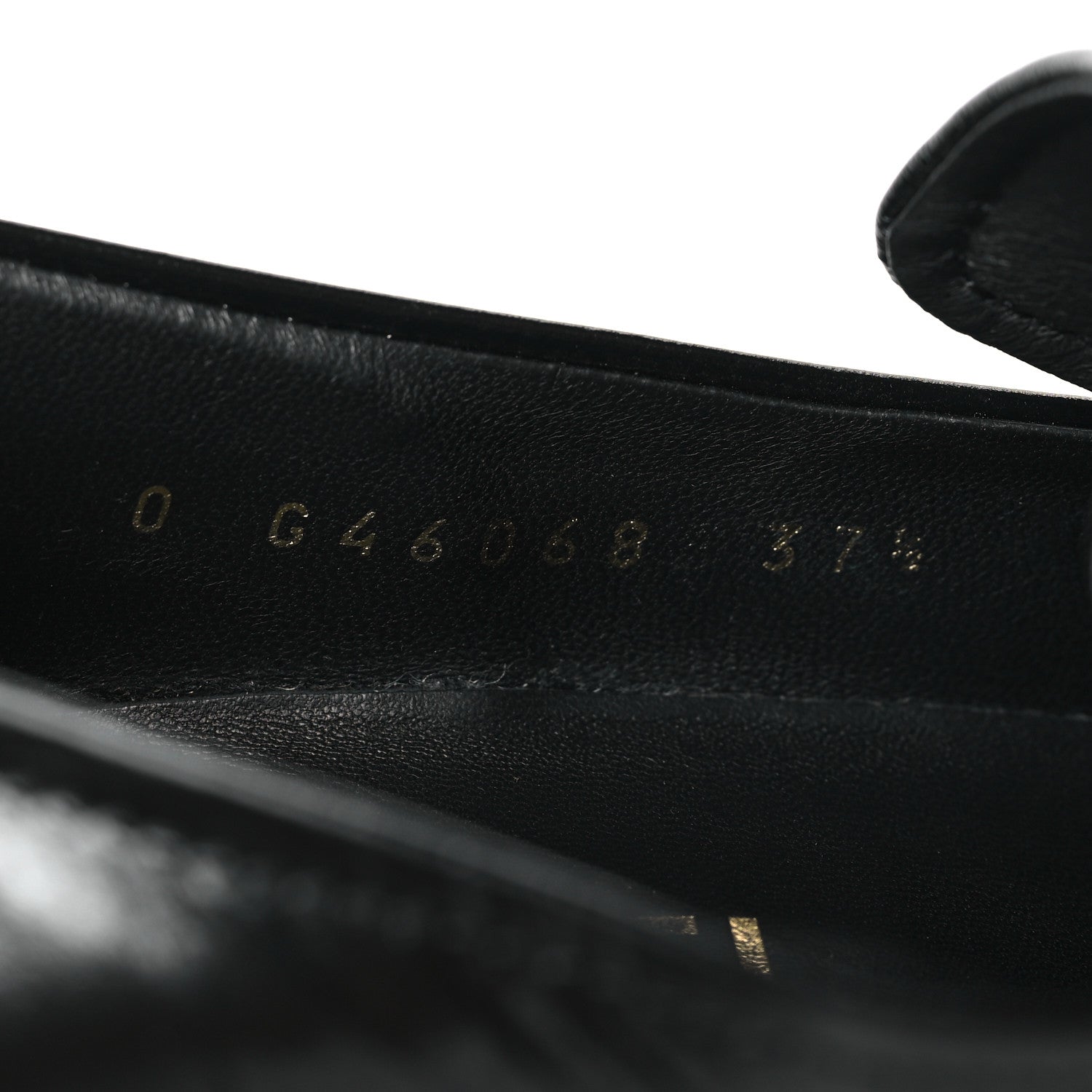 Chanel Shiny Calfskin Logo Loafers 37.5 Black 8 of 9