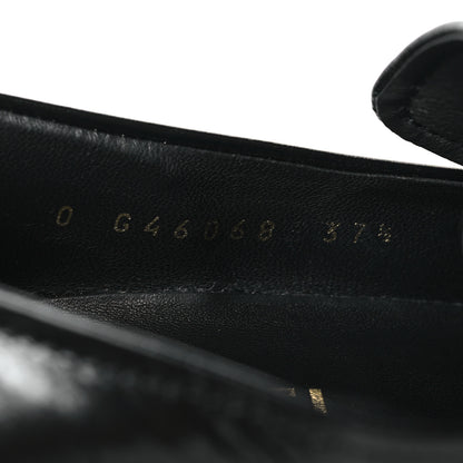 Chanel Shiny Calfskin Logo Loafers 37.5 Black 8 of 9