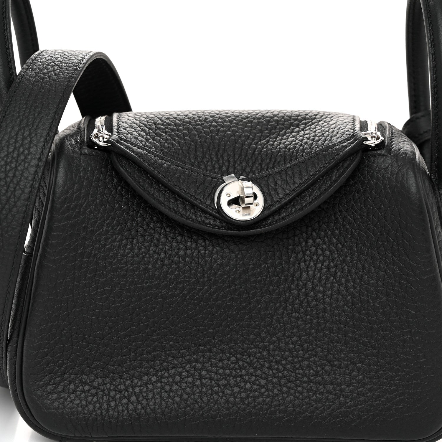 Hermes Taurillon Clemence Mini Lindy 20 Black 8 of 11