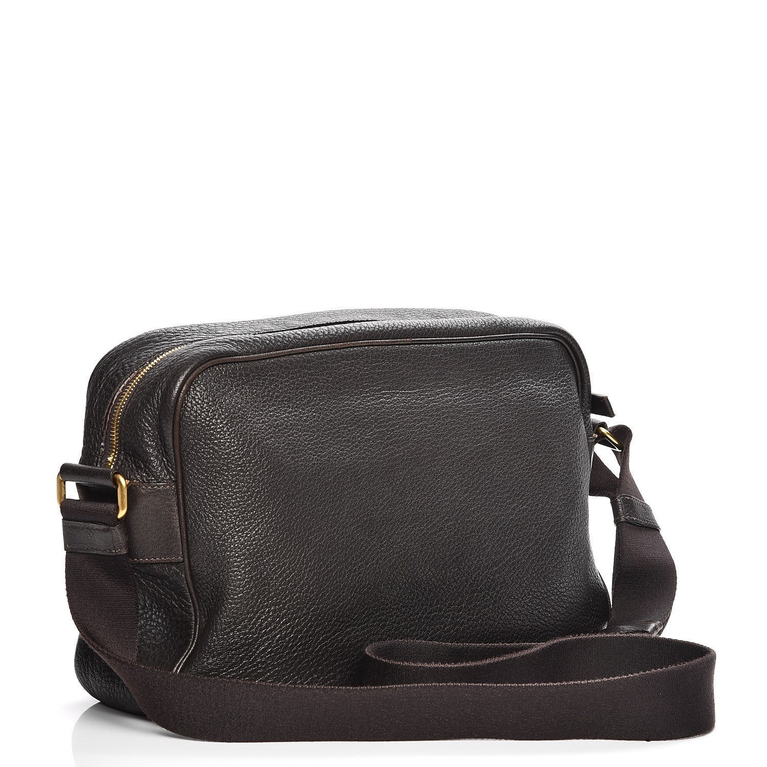 Prada Cervo Deerskin Crossbody Dark Brown 3 of 15