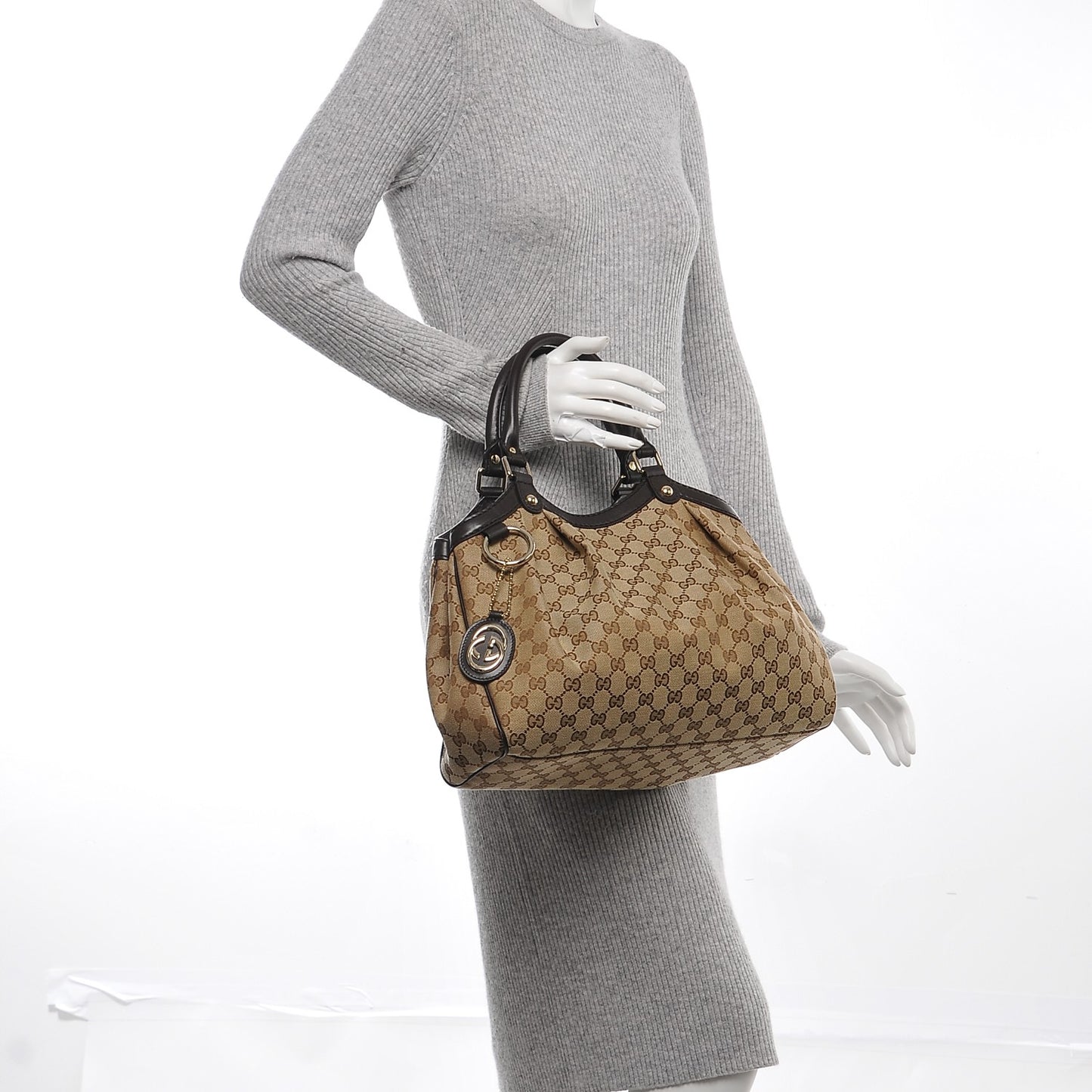 Monogram Medium Sukey Tote Dark Brown