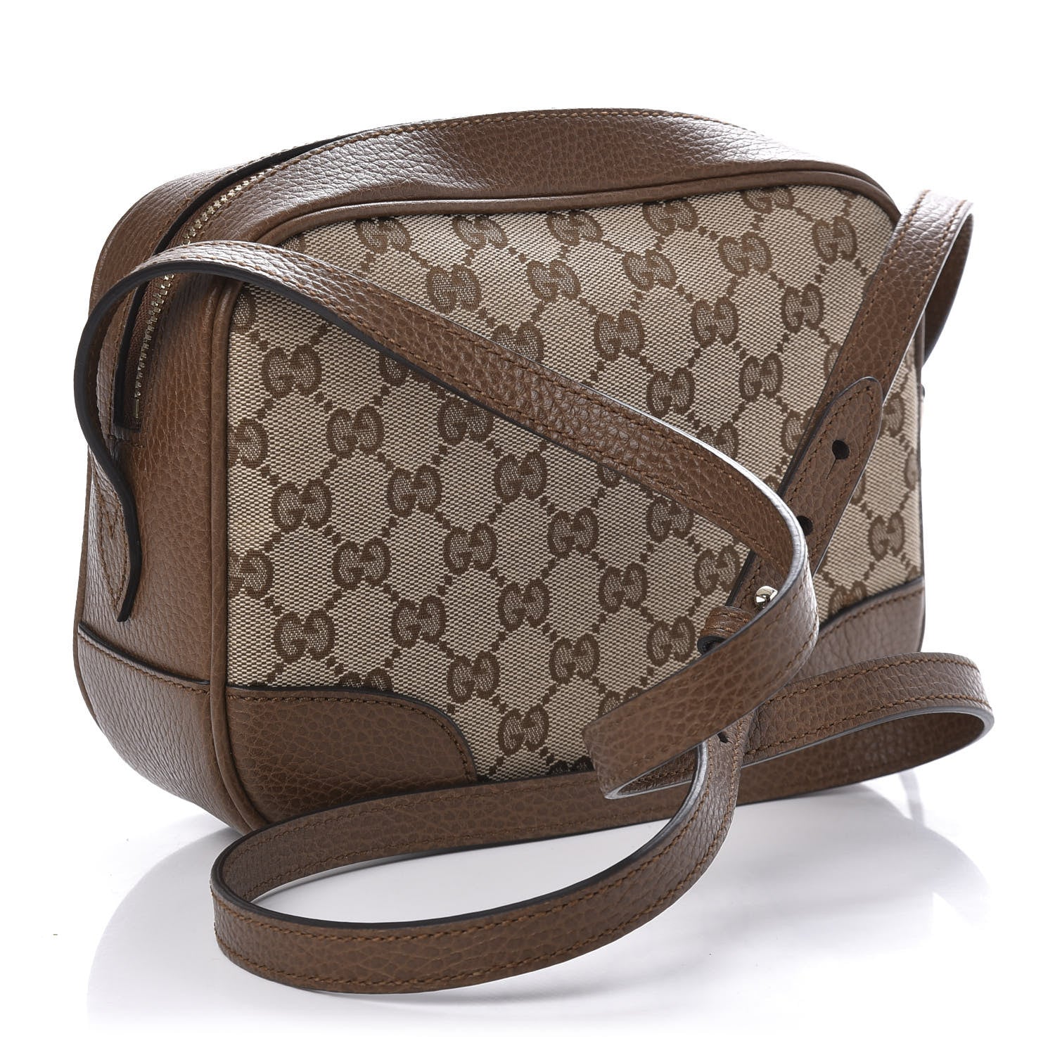 Gucci Monogram Mini Bree Messenger Bag Beige Tabacco 3 of 10