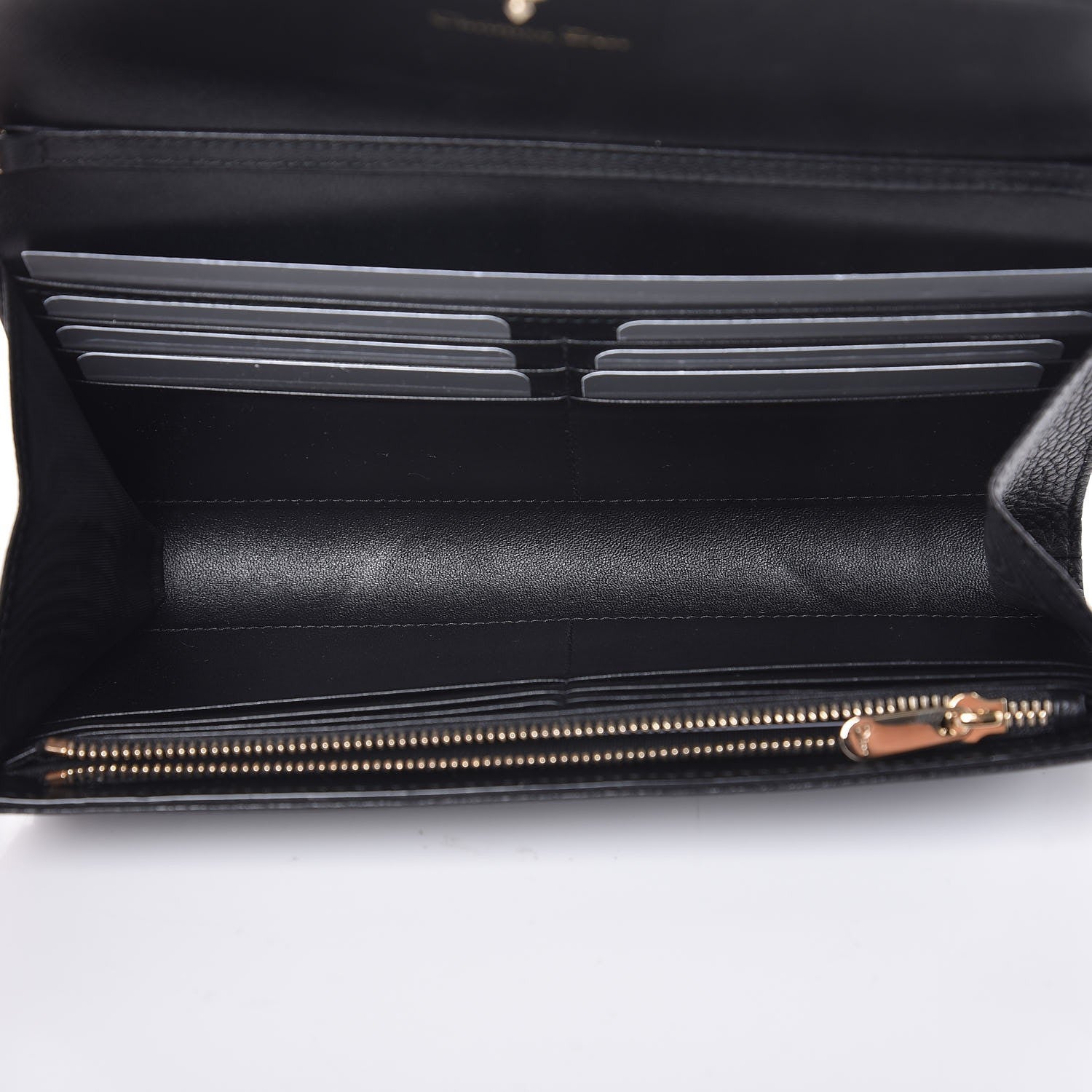 Christian Dior Grained Calfskin Diorama Croisiere Chain Wallet Black 5 of 8