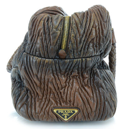 Prada Nappa Antic Chevron Bauletto 6 of 12
