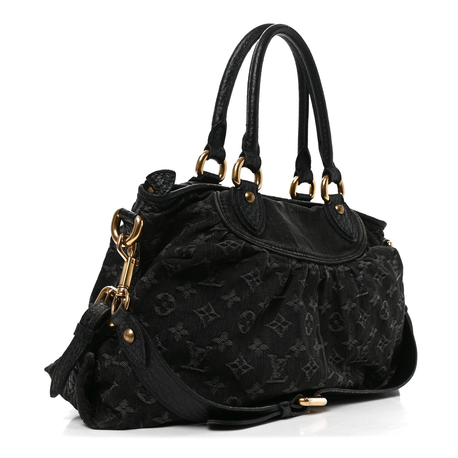Louis Vuitton Denim Neo Cabby MM Black 3 of 10