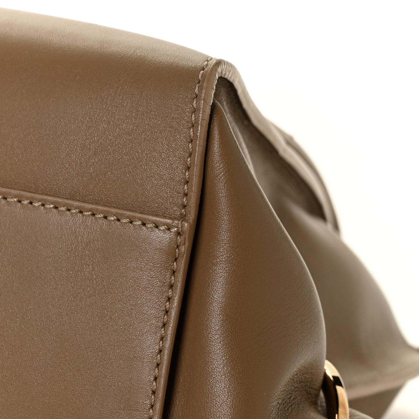 Calfskin Sofia Gancini Satchel Brown