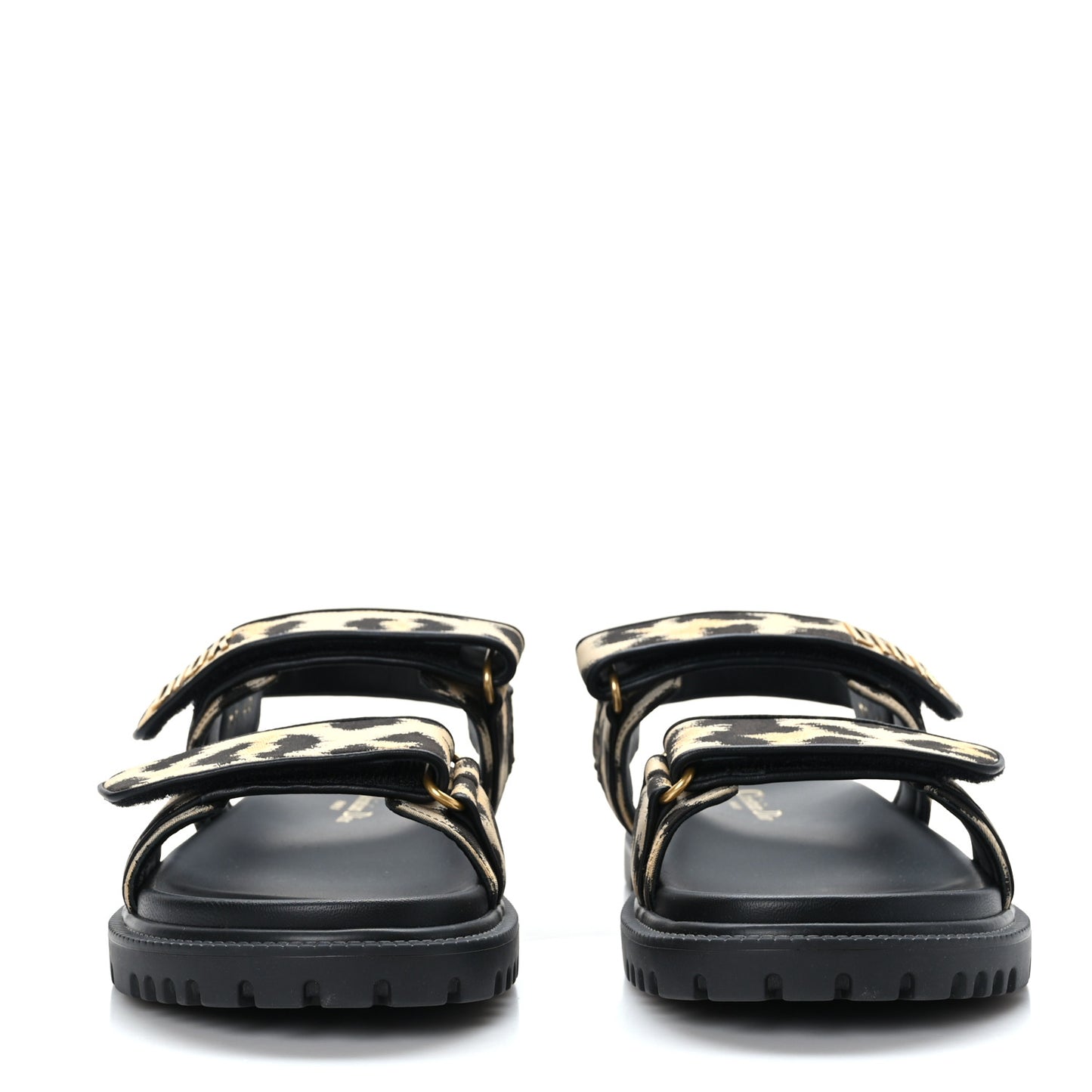 Technical Fabric Mizza Print Dioract Sandals 40 Beige Multicolor