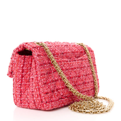 Chanel Tweed Quilted Mini 2.55 Reissue Flap Red Ecru Black 3 of 11