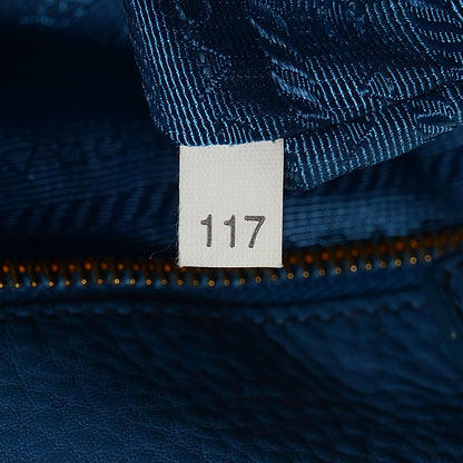 Prada Vitello Daino Tote Cobalto 7 of 11