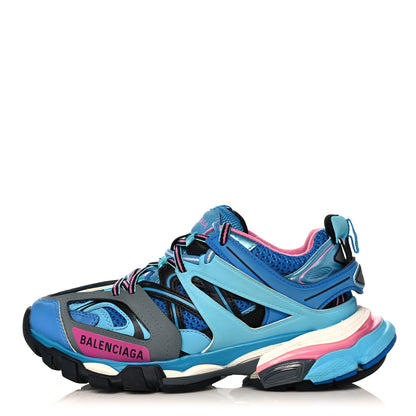 Balenciaga Mesh Nylon Womens Track Sneakers 36 Blue Black 1 of 14
