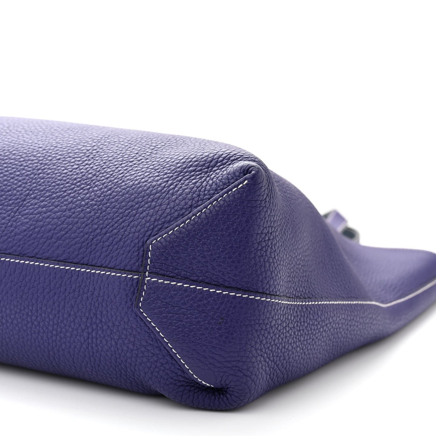 Taurillon Clemence Double Sens 36 Reversible Tote Iris Bleu De Malte