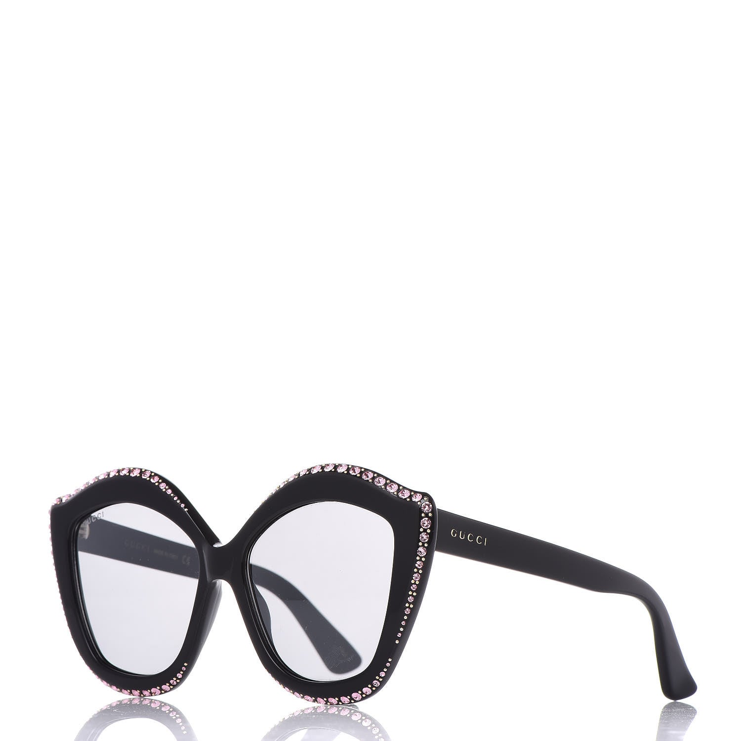 Gucci Crystal Cat Eye GG0118S Sunglasses Black 1 of 6