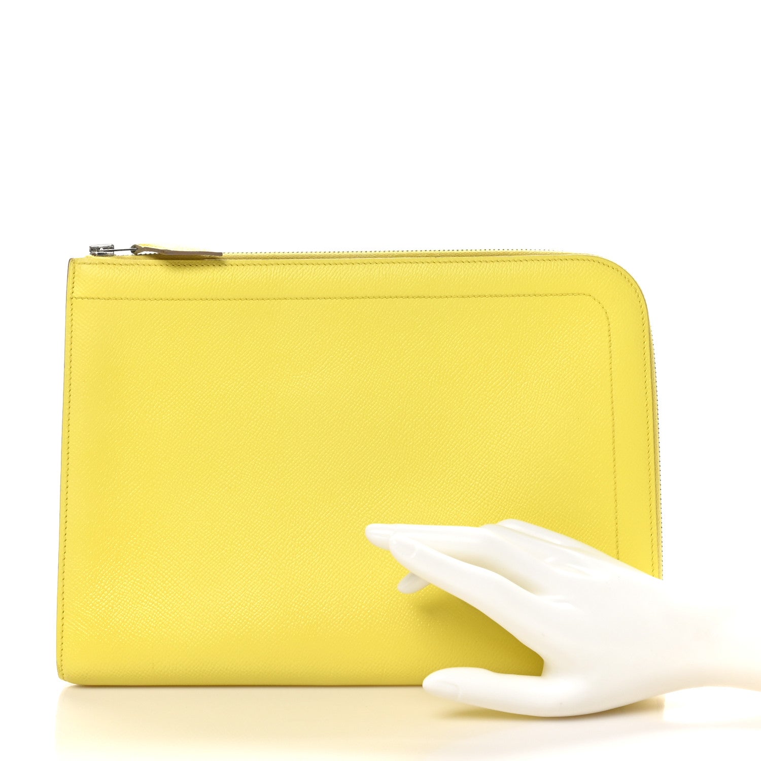 Hermes Epsom Zip Tablet Portfolio Lime 2 of 7