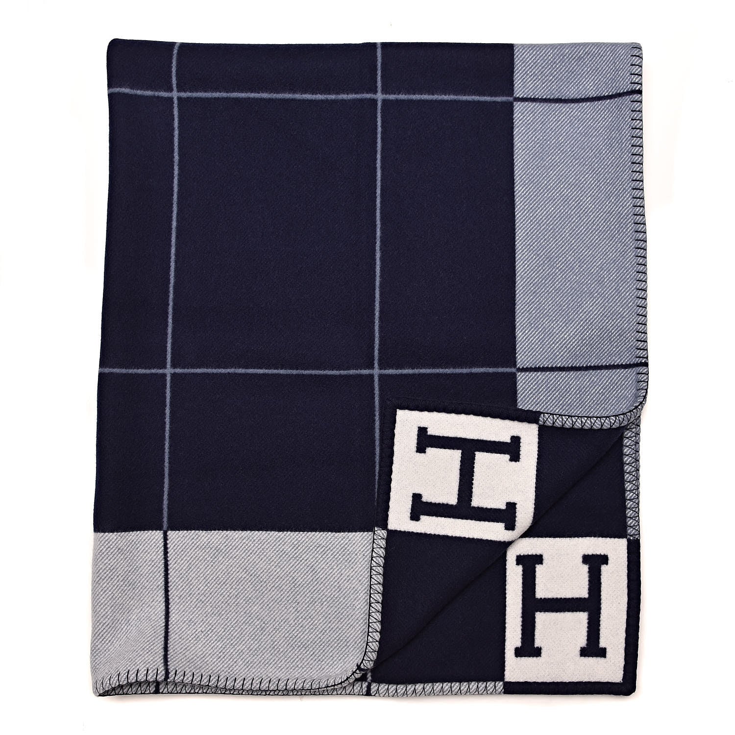 Hermes Wool Cashmere Avalon III Blanket Caban Ecru 1 of 4