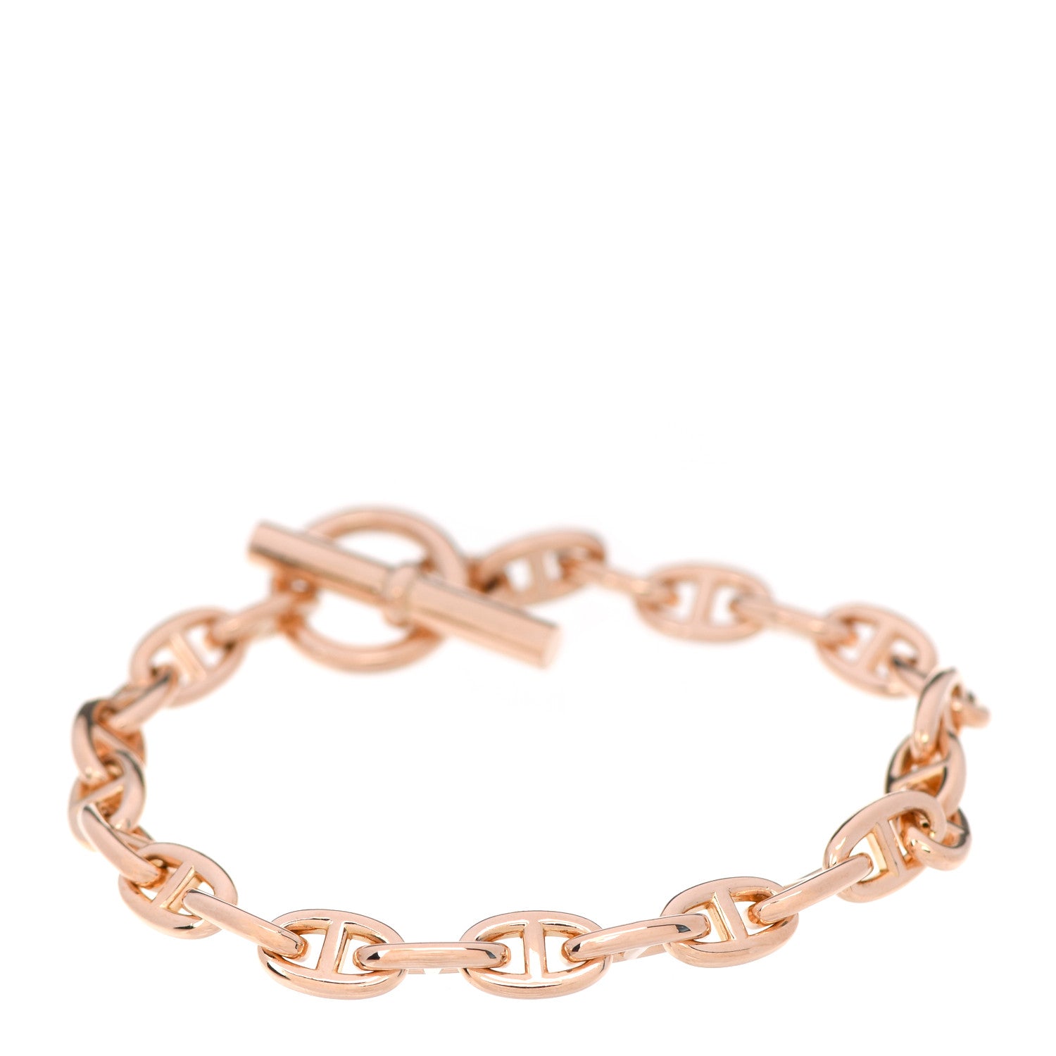 Hermes 18K Rose Gold TPM Chaine d'Ancre Bracelet 1 of 5