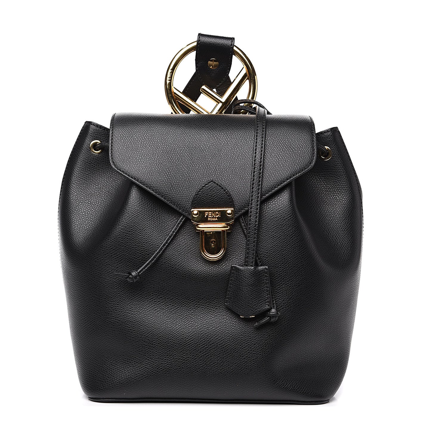 Vitello Cruise F is Fendi Drawstring Backpack Black