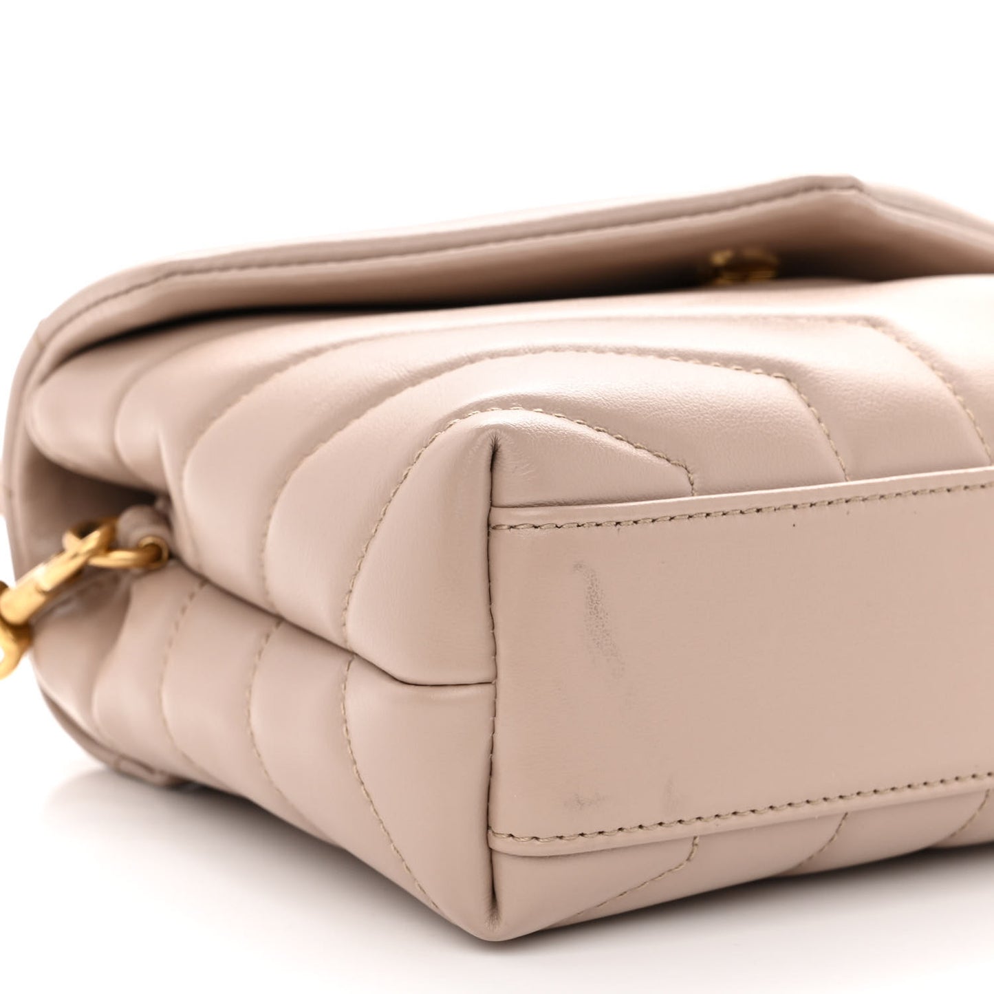 Calfskin Y Quilted Monogram Toy Loulou Crossbody Bag Nude Powder