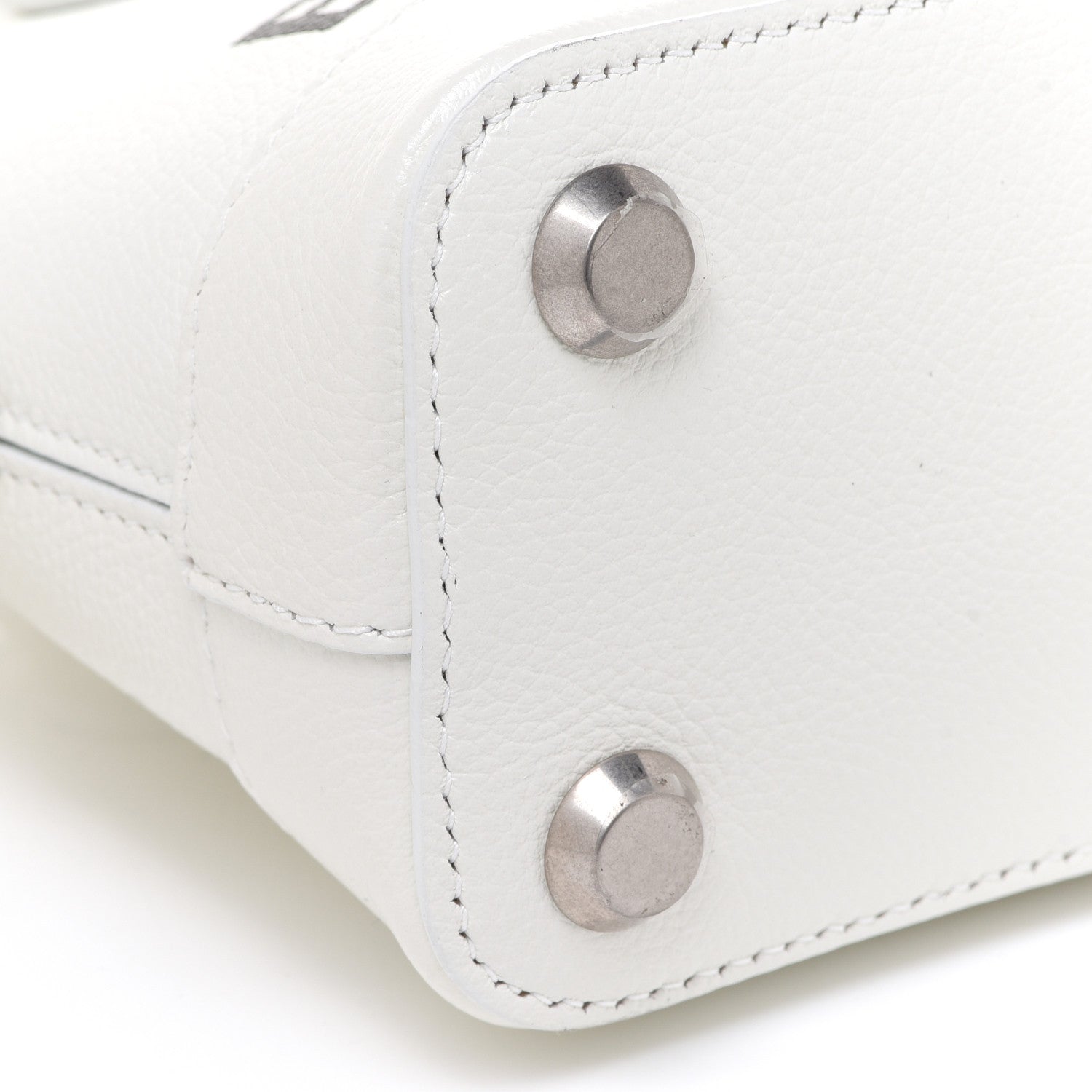 Balenciaga Grained Calfskin XXS Ville Top Handle Bag White Black 9 of 10