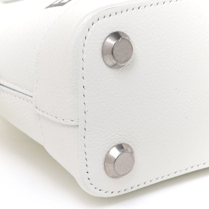 Balenciaga Grained Calfskin XXS Ville Top Handle Bag White Black 9 of 10