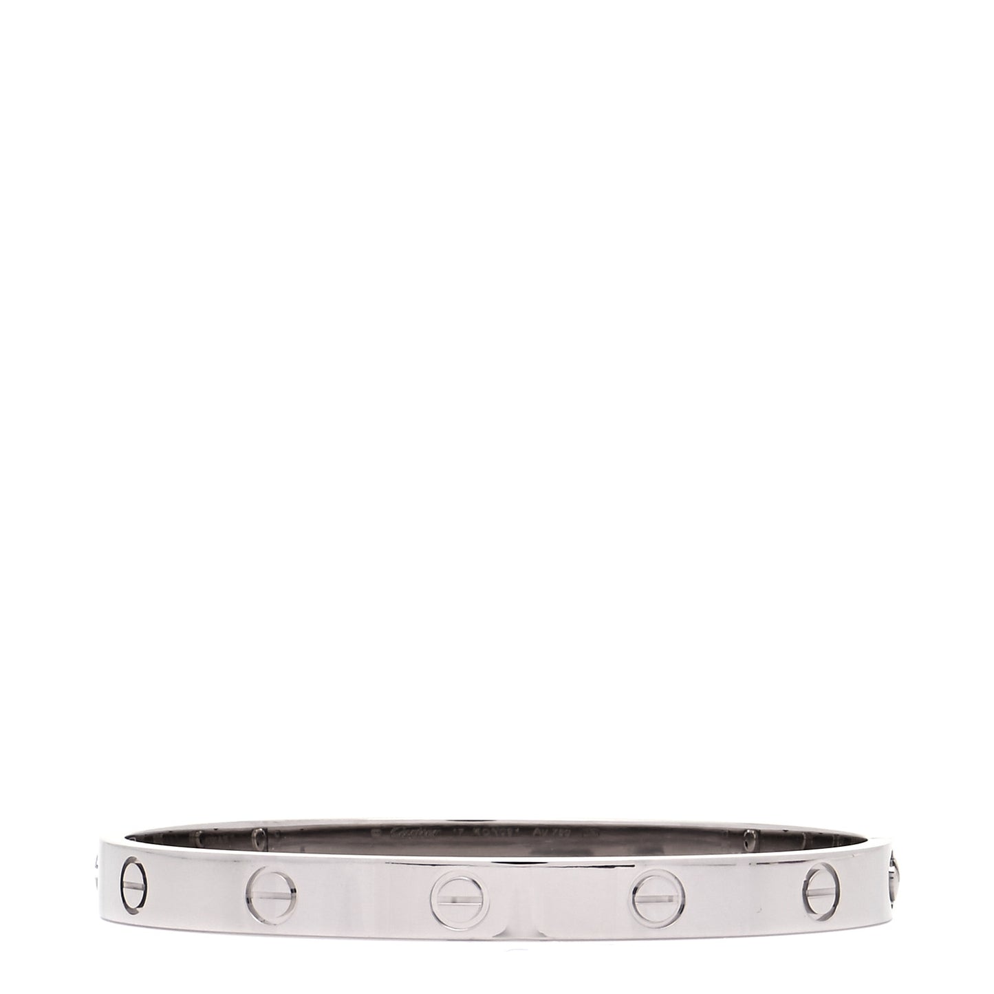 18K White Gold LOVE Bracelet 17