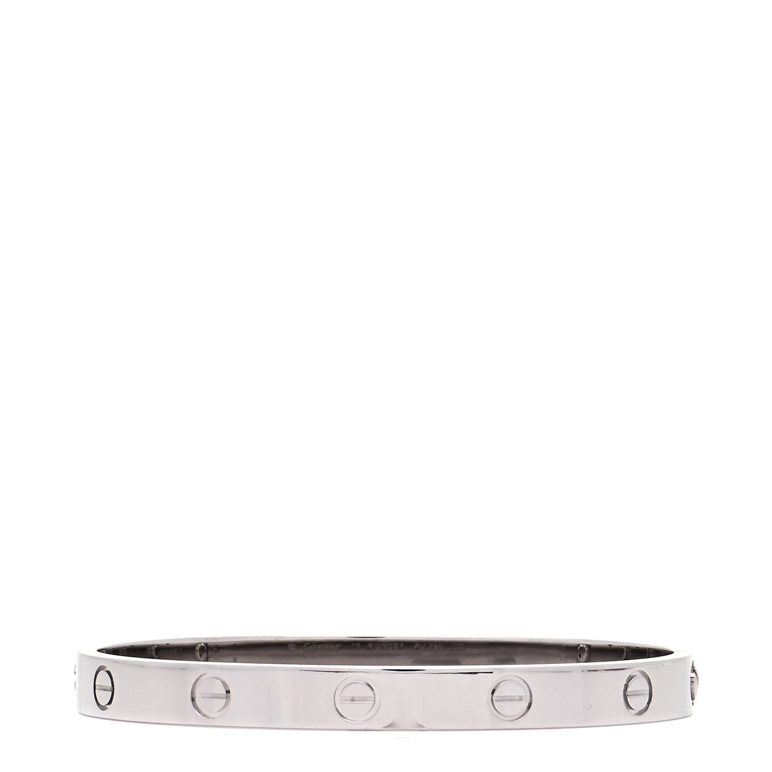 Cartier 18K White Gold LOVE Bracelet 17 3 of 8