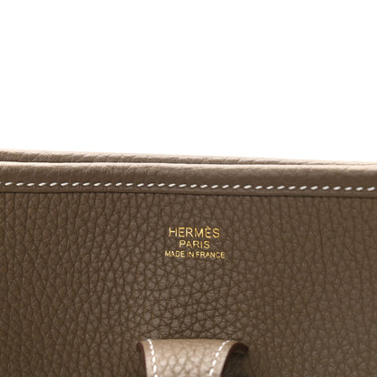 Hermes Taurillon Clemence Evelyne III PM Etoupe 6 of 10
