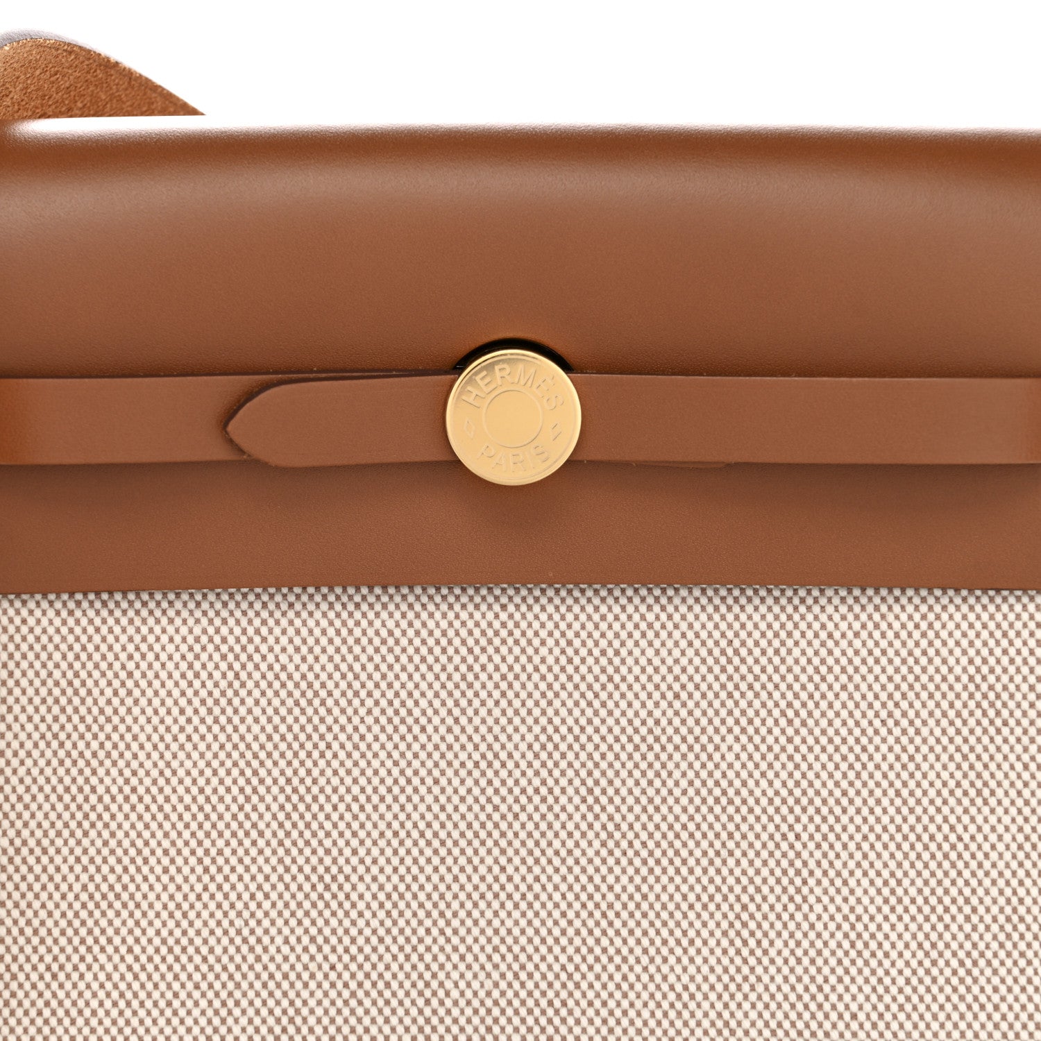 Hermes Military Toile Vache Hunter Herbag Zip Retourne 20 Ecru Beige Fauve 8 of 11
