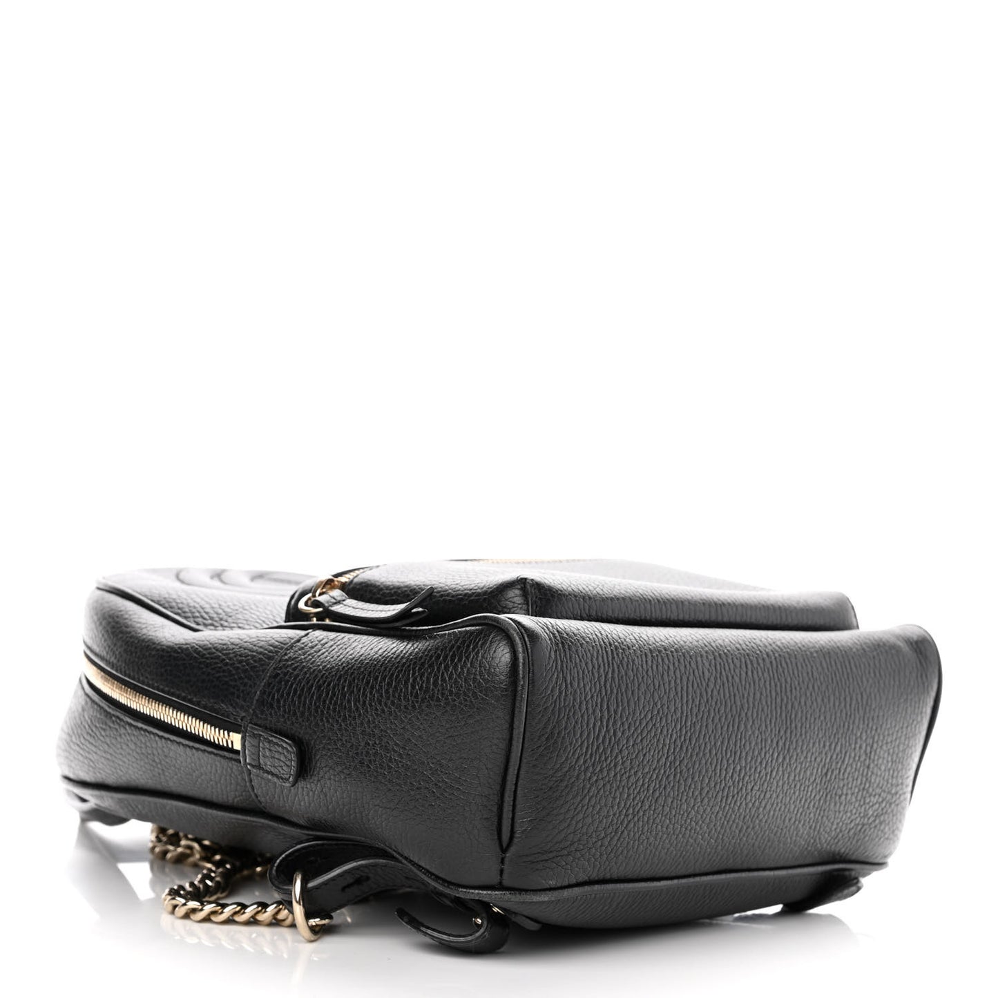 Pebbled Calfskin Soho Chain Backpack Black