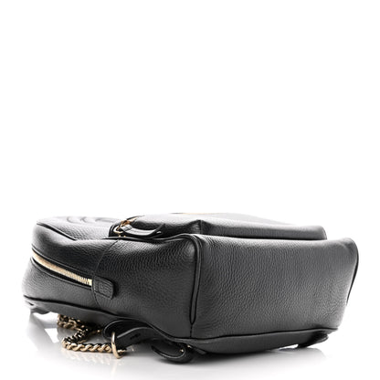 Gucci Pebbled Calfskin Soho Chain Backpack Black 4 of 13