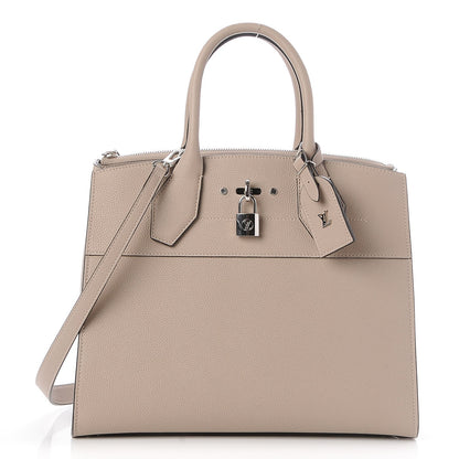 Louis Vuitton Calfskin City Steamer MM Galet 1 of 9