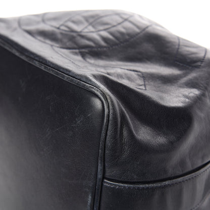 Chanel Lambskin Drawstring CC Shoulder Bag Navy Blue 9 of 12