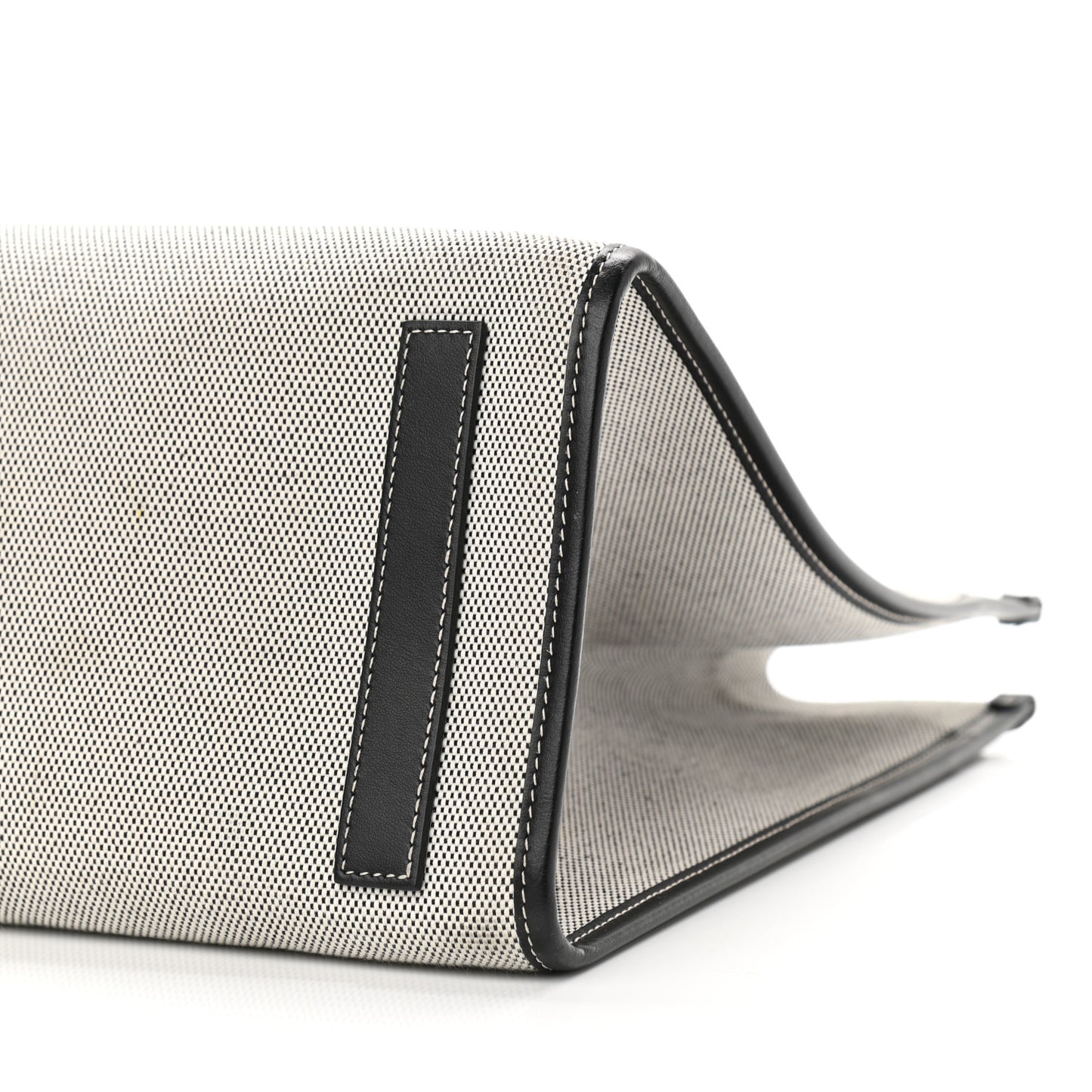 Canvas Smooth Calfskin Medium Two Tone Freya Tote Black