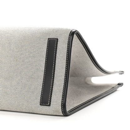 Burberry Canvas Smooth Calfskin Medium Two Tone Freya Tote Black 9 of 10