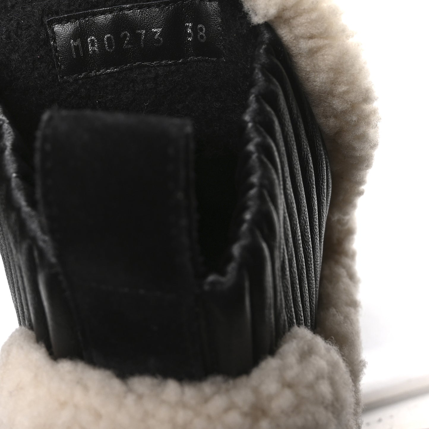 Suede Shearling Ruby Flat Ankle Boots 38 Black