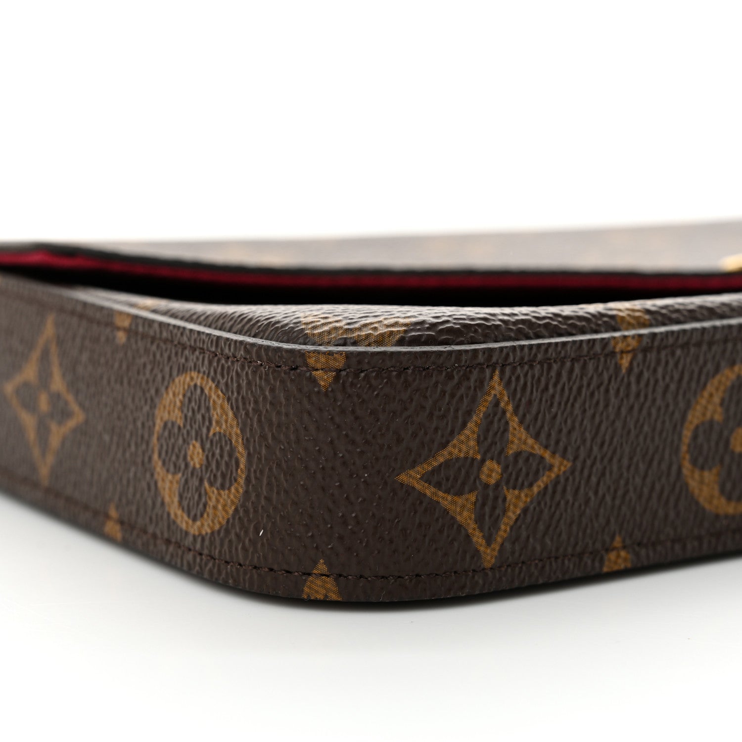 Louis Vuitton Monogram Pochette Felicie Chain Wallet Fuchsia 10 of 12
