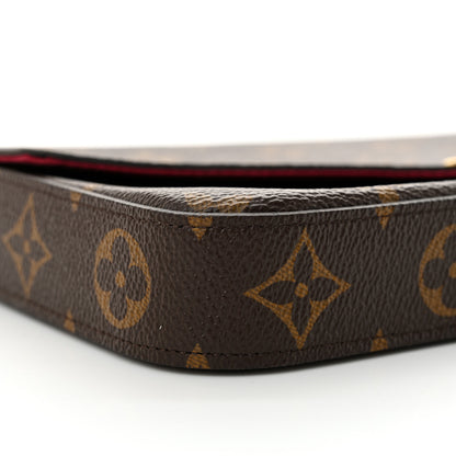 Louis Vuitton Monogram Pochette Felicie Chain Wallet Fuchsia 10 of 12