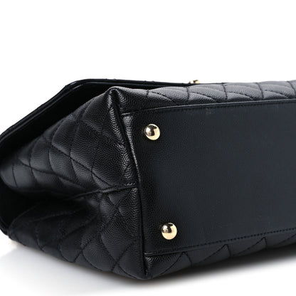 Chanel Caviar Quilted Small Coco Handle Flap Black 19 of 21