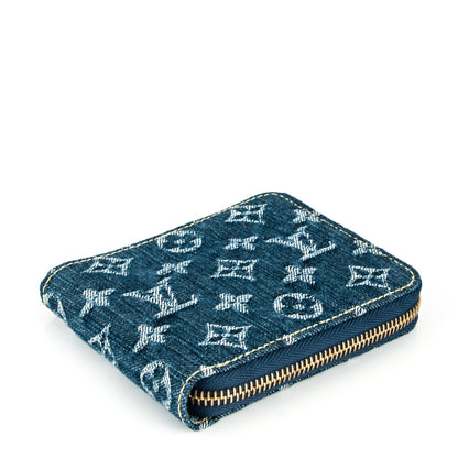 Louis Vuitton Denim Zip Compact Wallet Blue 4 of 7