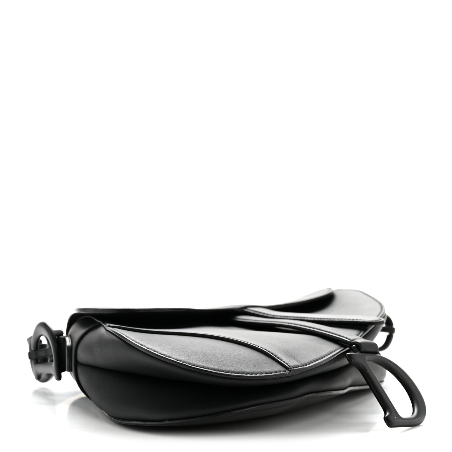 Ultra Matte Calfskin Saddle Bag Black