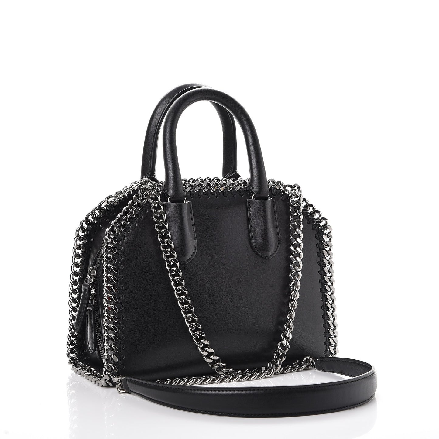 Eco Alter Nappa Mini Falabella Box Top Handle Bag Black