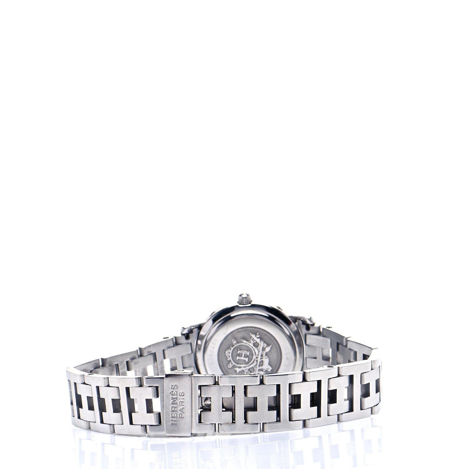 Hermes Stainless Steel 24mm Clipper Quartz Watch Black 3 of 5